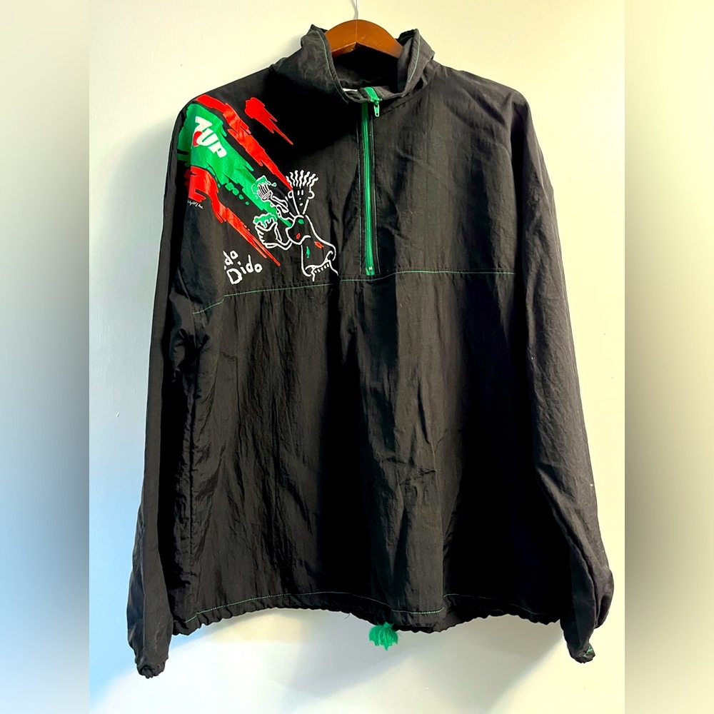 Men's Vintage 1985 7up Promo Fido Dido Half Zip Jacket Size XL Super Rare